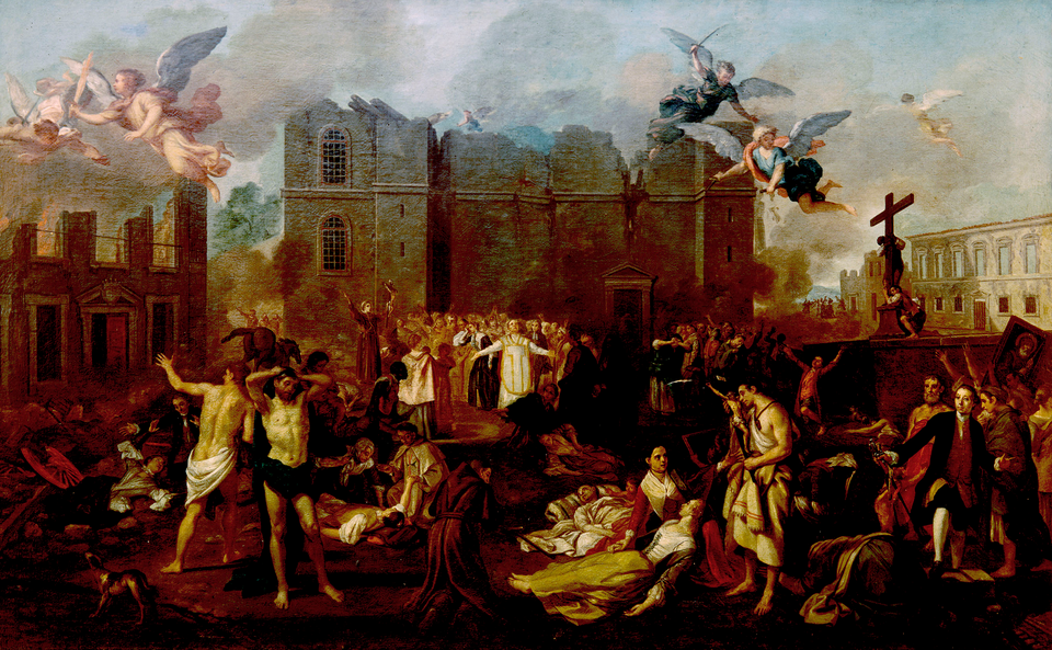Alegoria trzęsienia ziemi z 1755 roku, autorstwa João Glamy Ströberlego
